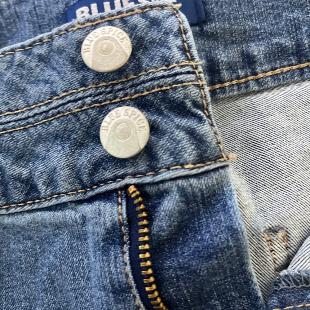 Blue Slice Wide-Leg Jeans‎ | Juniors Size 5 | Wide Leg, Blue, Mock-Front Pockets - Picture 5 of 8